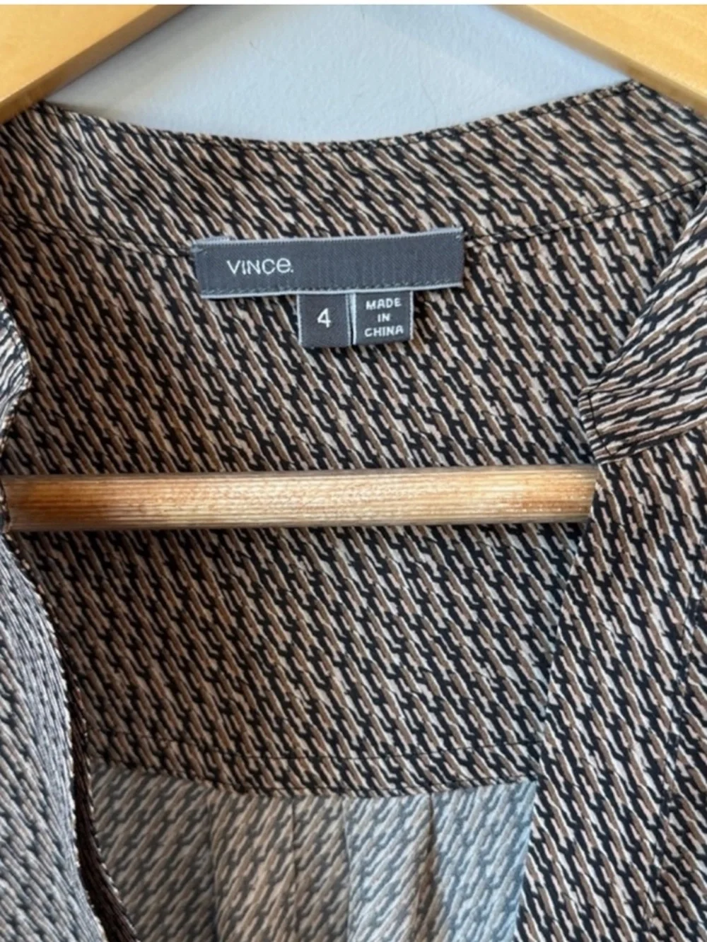 Vince Silk Striped Blouse